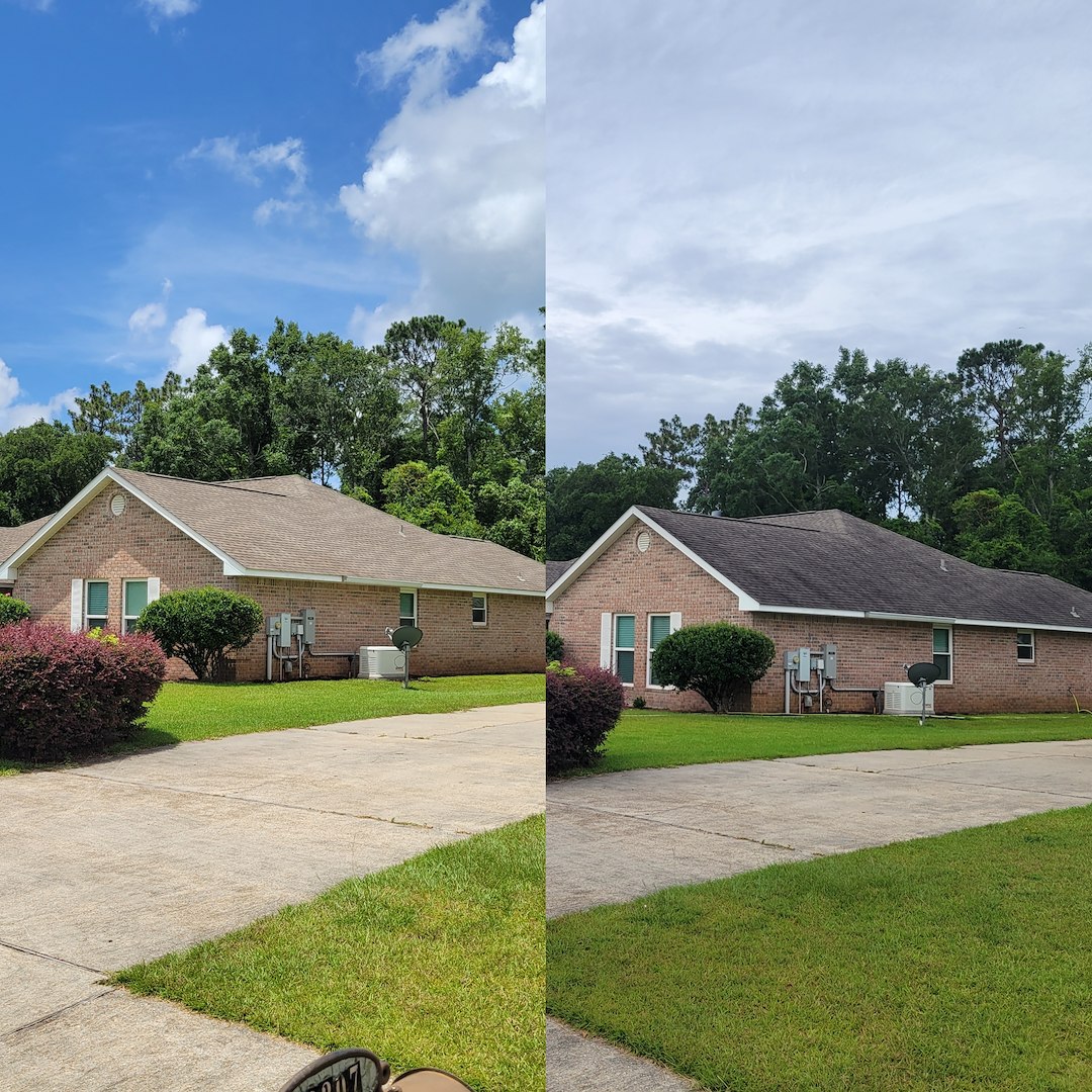 Roof Wash performed by Mikes Home Wash in Foley,  Alabama 